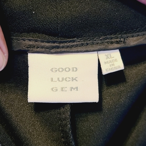 Good Luck Gem | Women’s Black Rise Front Pleat Ankle Pants (Size XL) - Picture 3 of 12